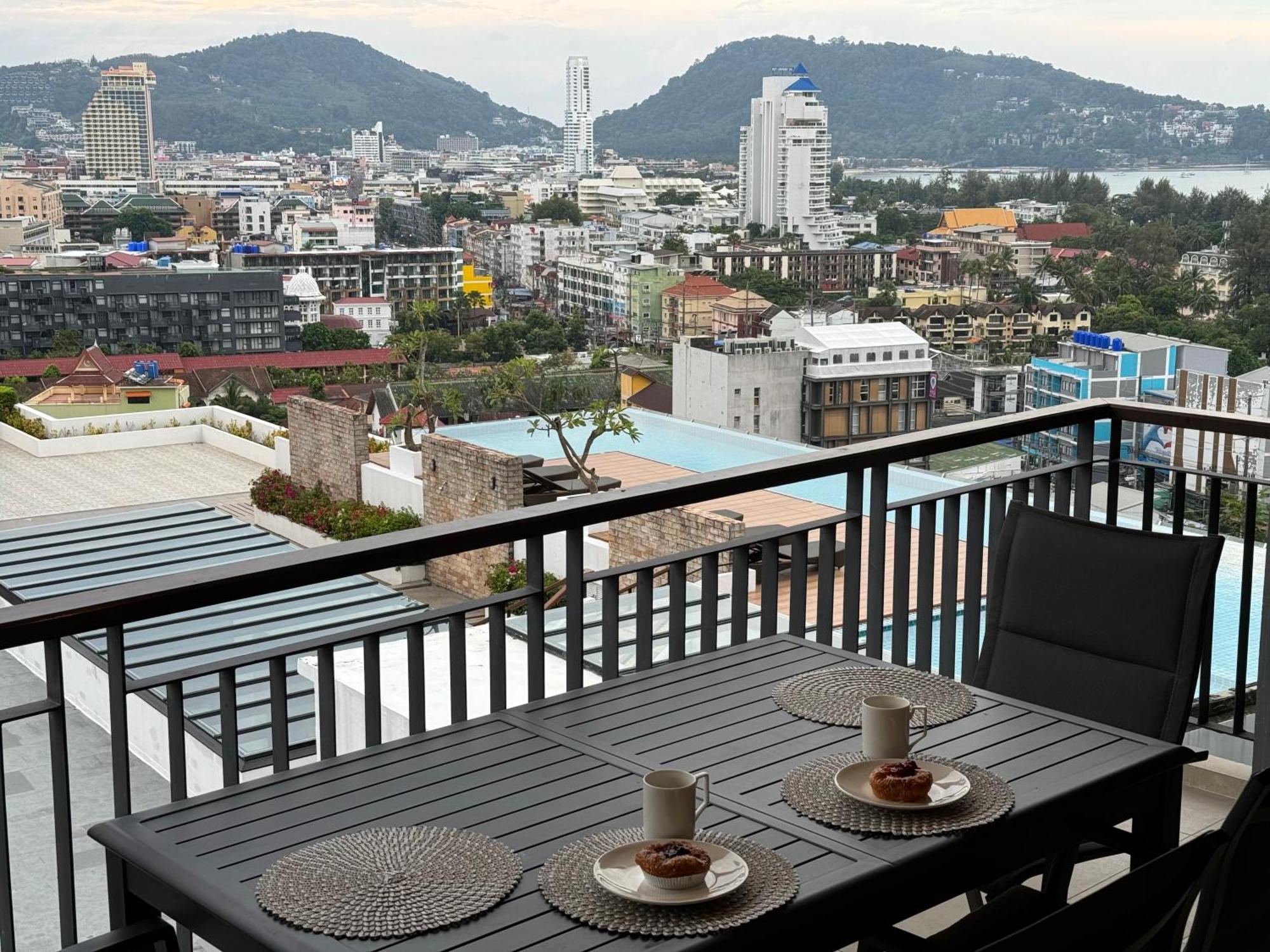 Lägenhet Bliss - 2br Sea View - Roof Pool Patong